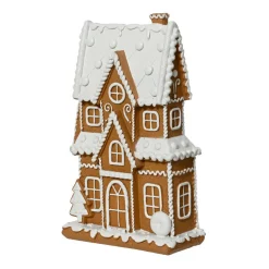 Maison décorative (H21 cm) Crème anglaise et pain d'épices Marron