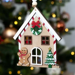 Maison Mr Pain d'épice à suspendre (H17 cm) Multicolore