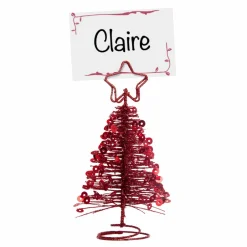 Marque place (H10 cm) Sapin Rouge