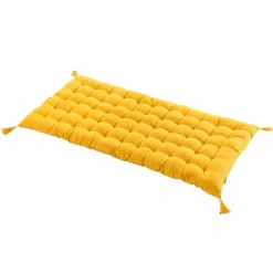 Matelas de sol coton (120 x 60 cm) Pixel Jaune moutarde