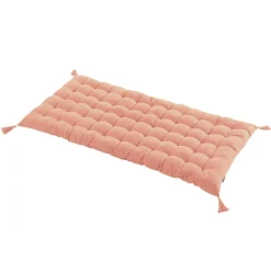 Matelas de sol coton (120 x 60 cm) Pixel Rose pêche