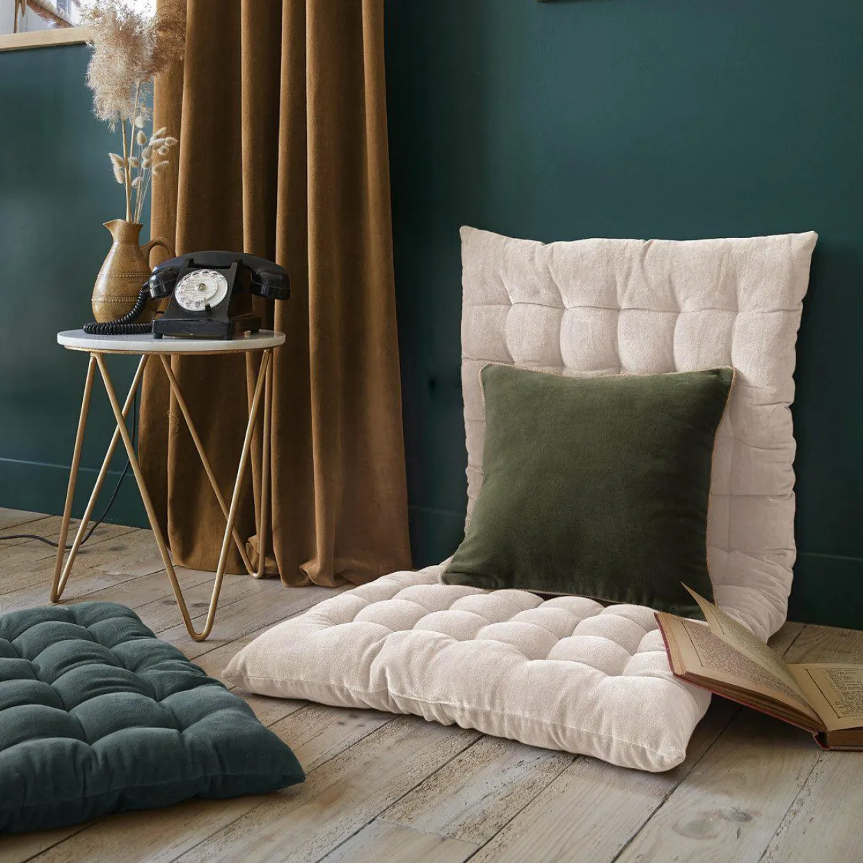 Matelas de sol velours de coton (60 x 120 cm) Victor Beige pampa