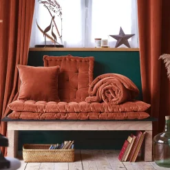 Matelas de sol velours de coton (60 x 120 cm) Victor Terracotta