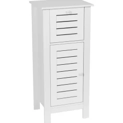 Meuble bas de salle de bain (37 x H83 cm) Santorin Blanc