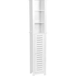 Meuble colonne salle de bain (35 x H173 cm) Santorin Blanc