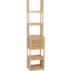 Meuble colonne salle de bain (38 x H170 cm) Trinidad Naturel