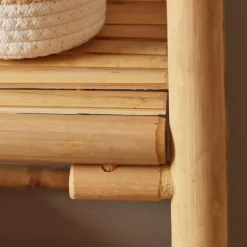 Meuble de rangement pliable en bambou 3 étagères (56 x H90 cm) Hanoï