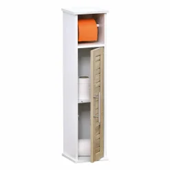 Meuble dérouleur papier toilette avec réserve (H75 cm) Stockholm Blanc