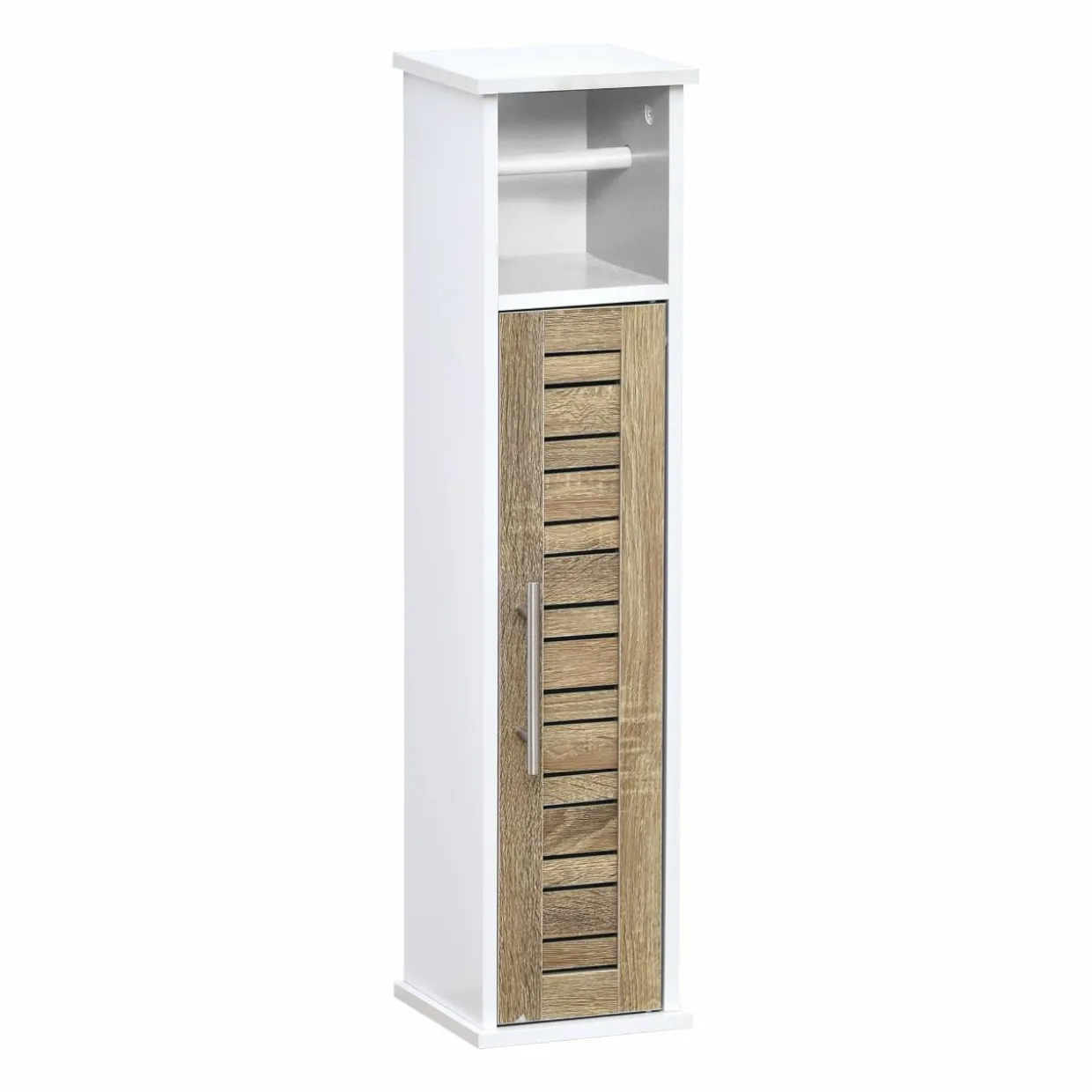 Meuble dérouleur papier toilette avec réserve (H75 cm) Stockholm Blanc