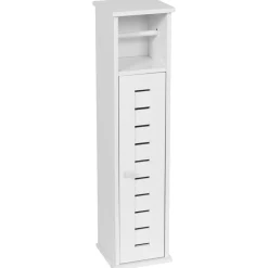 Meuble dérouleur papier toilette avec réserve (H75 cm) Santorin Blanc
