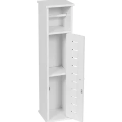 Meuble dérouleur papier toilette avec réserve (H75 cm) Santorin Blanc