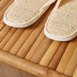 Meuble portant pliable avec penderie en bambou (H176 cm) Hanoï