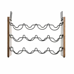 Meuble range-bouteilles industriel 12 emplacements (H40 cm) Lucas Noir