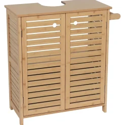 Meuble sous lavabo avec porte-serviette (67 x H70 cm) Trinidad Naturel