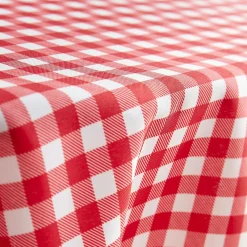 Nappe carrée anti tache (100 x 100 cm) Elise Vichy Rouge