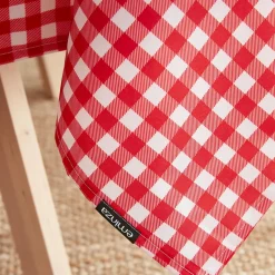 Nappe carrée anti tache (100 x 100 cm) Elise Vichy Rouge