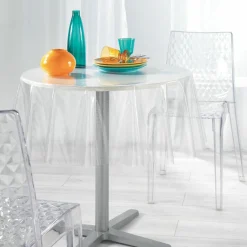 Nappe cirée ronde (D140 cm) Paillettes Cristal