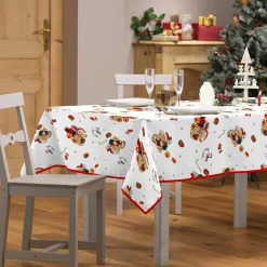 Nappe de Noël rectangulaire anti tache (150 x 300 cm) Oursons