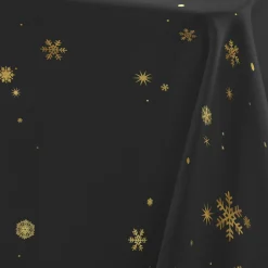 Nappe de Noël rectangulaire (150 x 300 cm) Constellation Noir et doré