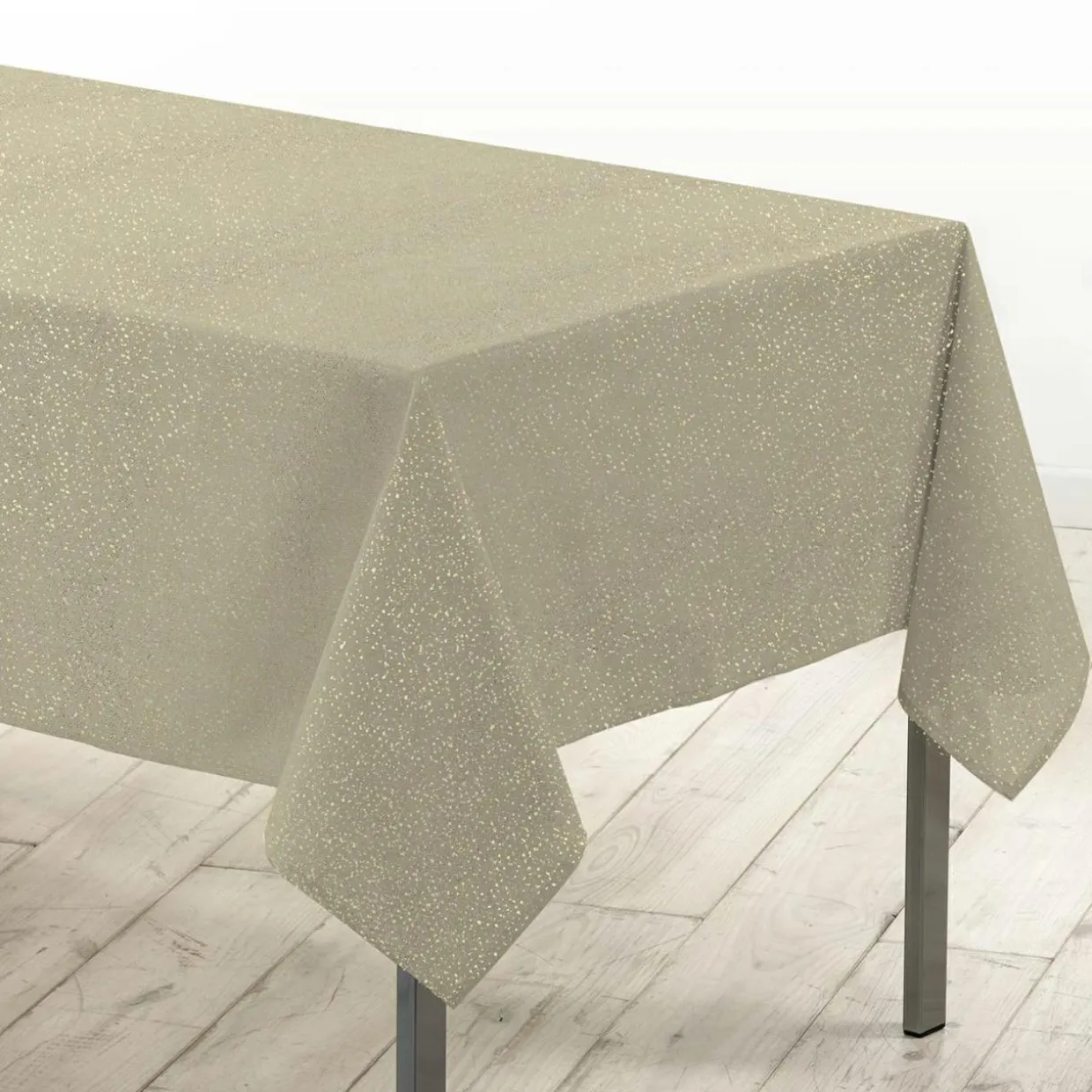 Nappe de Noël rectangulaire (140 x 300 cm) Strass Or