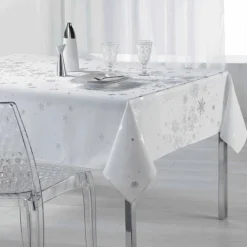 Nappe de Noël rectangulaire (150 x 240 cm) Constellation Blanc