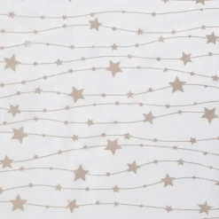 Nappe de Noël rectangulaire (140 x 240 cm) Pluie d'étoiles Blanche