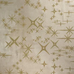 Nappe de Noël rectangulaire (140 x 240 cm) Étoiles Célestes Beige et doré