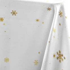 Nappe de Noël rectangulaire (150 x 240 cm) Constellation Blanc et doré