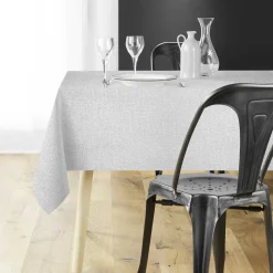 Nappe de Noël rectangulaire (140 x 240 cm) Strass Argent