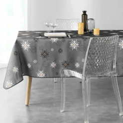Nappe de Noël rectangulaire (150 x 240 cm) Enchanté Anthracite