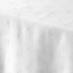 Nappe de Noël rectangulaire (140 x 240 cm) Etoiles Blanc