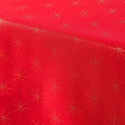 Nappe de Noël rectangulaire (140 x 240 cm) Etoiles Rouge