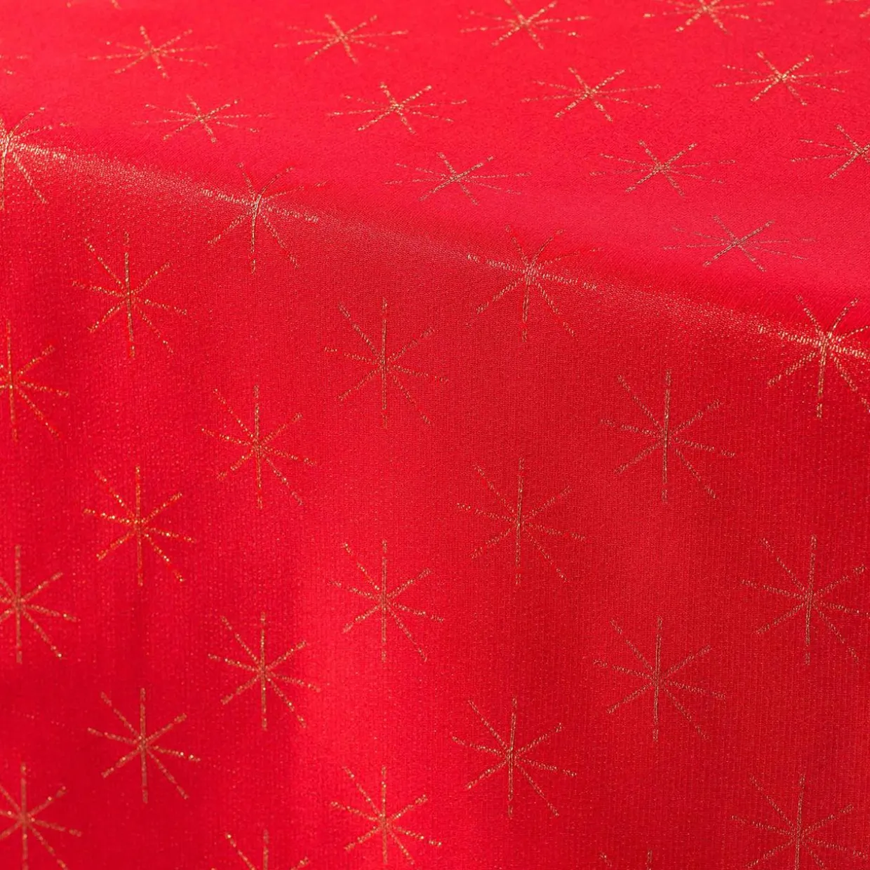Nappe de Noël rectangulaire (140 x 240 cm) Etoiles Rouge