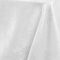 Nappe de Noël rectangulaire (140 x 300 cm) Flocon d'hiver Blanc