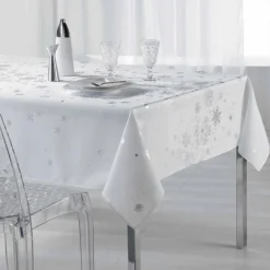 Nappe de Noël rectangulaire (150 x 300 cm) Constellation Blanc
