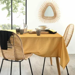 Nappe rectangulaire anti tache (140 x 240 cm) Paty Jaune ocre