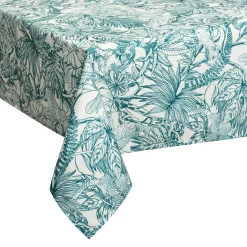 Nappe rectangulaire anti tache (140 x 240 cm) Jungle Verte