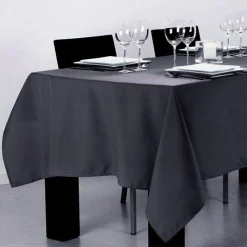 Nappe rectangulaire anti tache (140 x 240 cm) Lina Gris foncé