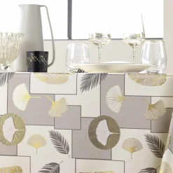 Nappe rectangulaire anti tache (145 x 240 cm) Natane Beige