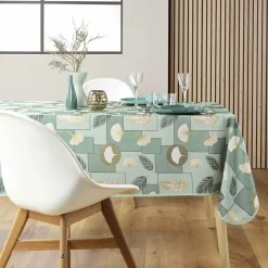 Nappe rectangulaire anti tache (145 x 240 cm) Natane Vert sauge