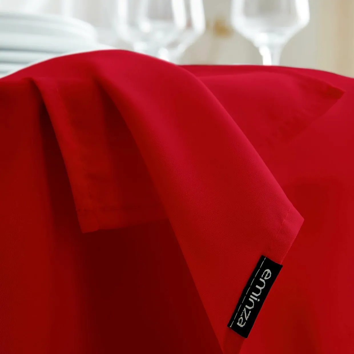 Nappe rectangulaire anti tache (140 x 350 cm) Elise Rouge