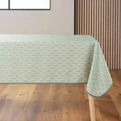 Nappe rectangulaire anti tache (145 x 240 cm) Piana Vert sauge