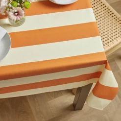 Nappe rectangulaire coton enduit (150 x 250 cm) Clementine Orange