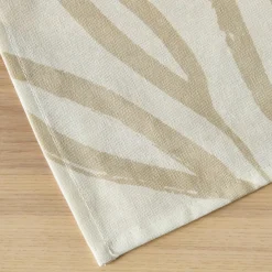 Nappe rectangulaire coton enduit (150 x 250 cm) Galice Beige