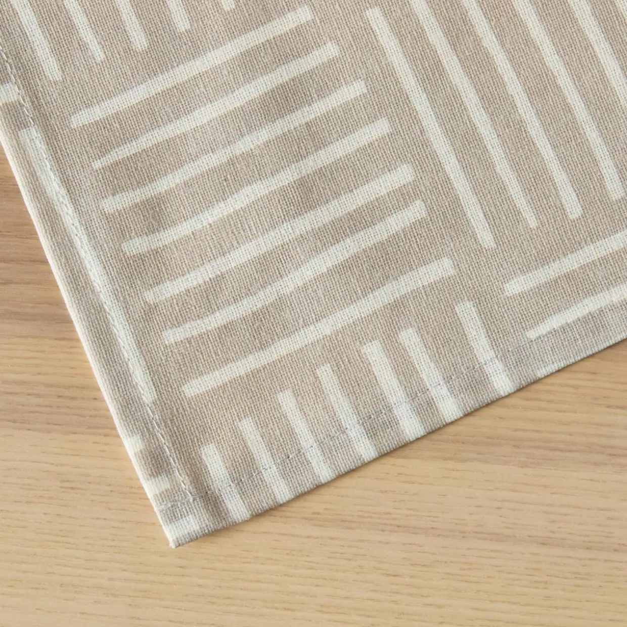 Nappe rectangulaire coton enduit (150 x 250 cm) Paolo Beige