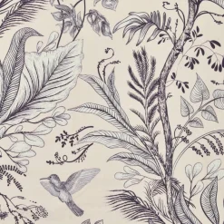 Nappe rectangulaire coton enduit (150 x 250 cm) Colibri Grise