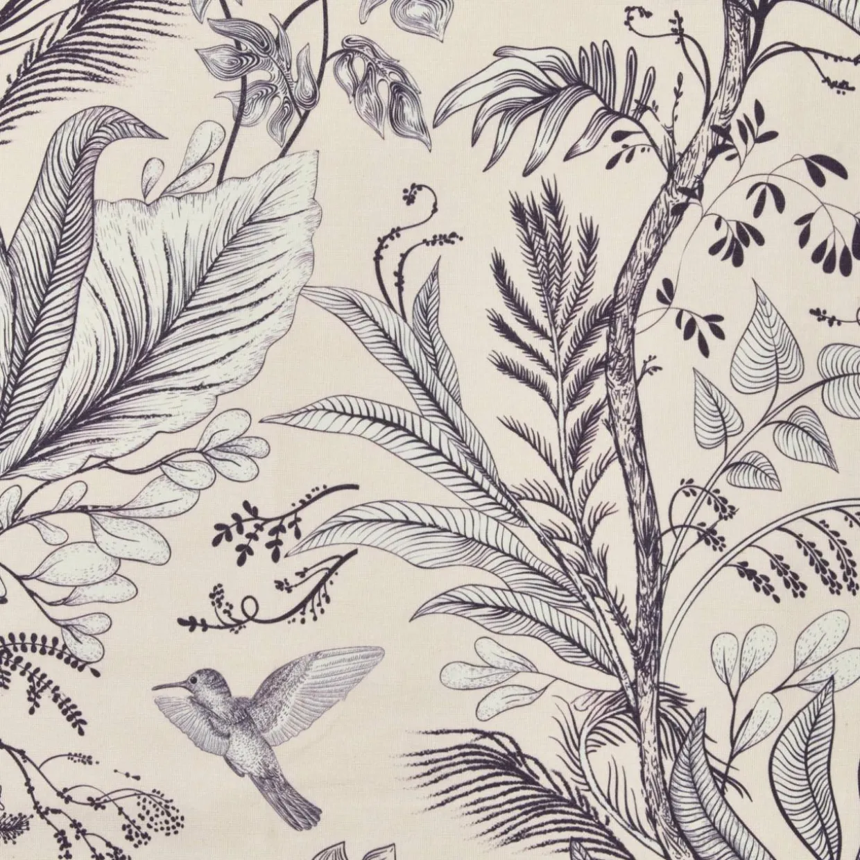 Nappe rectangulaire coton enduit (150 x 250 cm) Colibri Grise