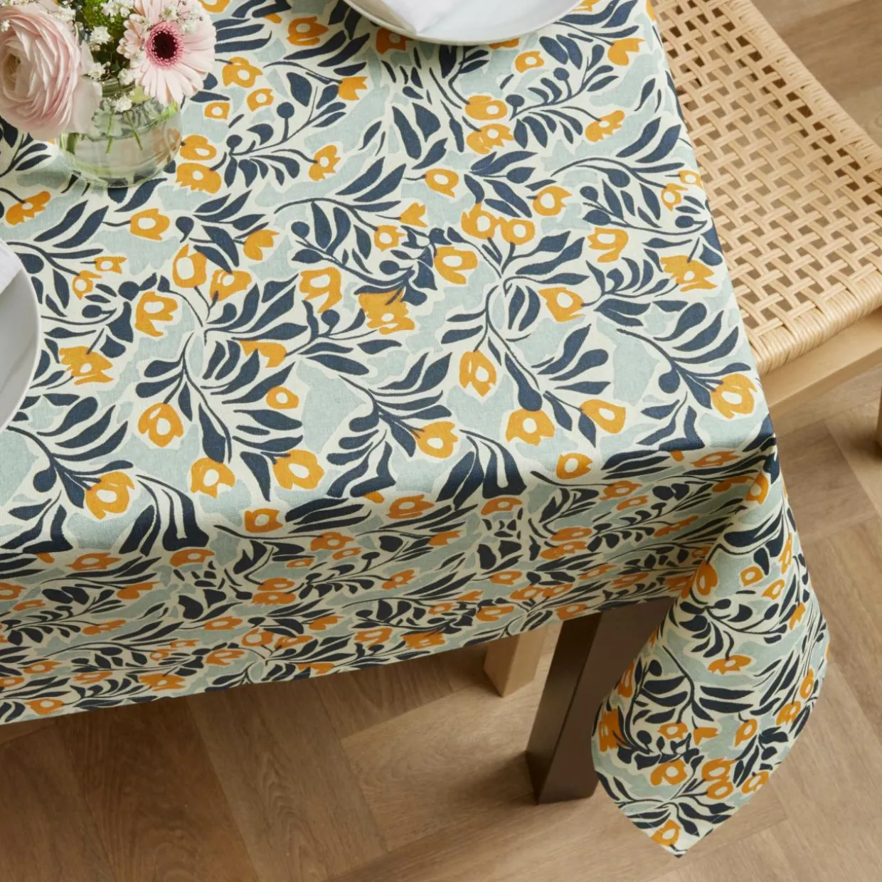 Nappe rectangulaire coton enduit (150 x 250 cm) Mafalda Multicolore