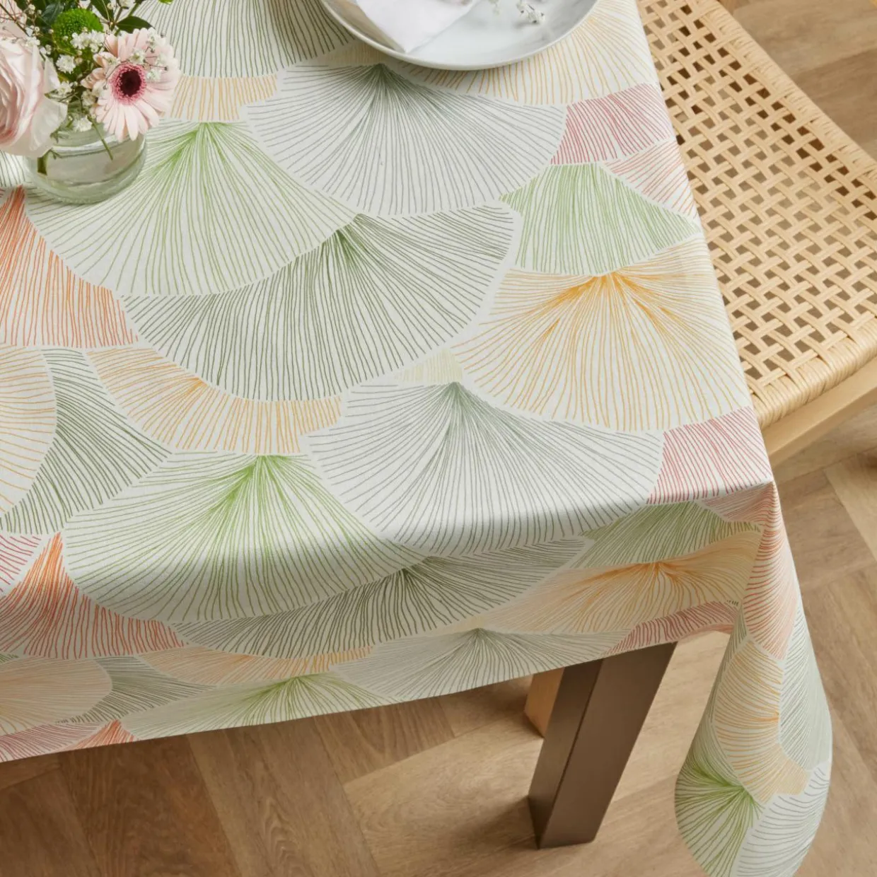 Nappe rectangulaire coton enduit (150 x 250 cm) Boston Multicolore