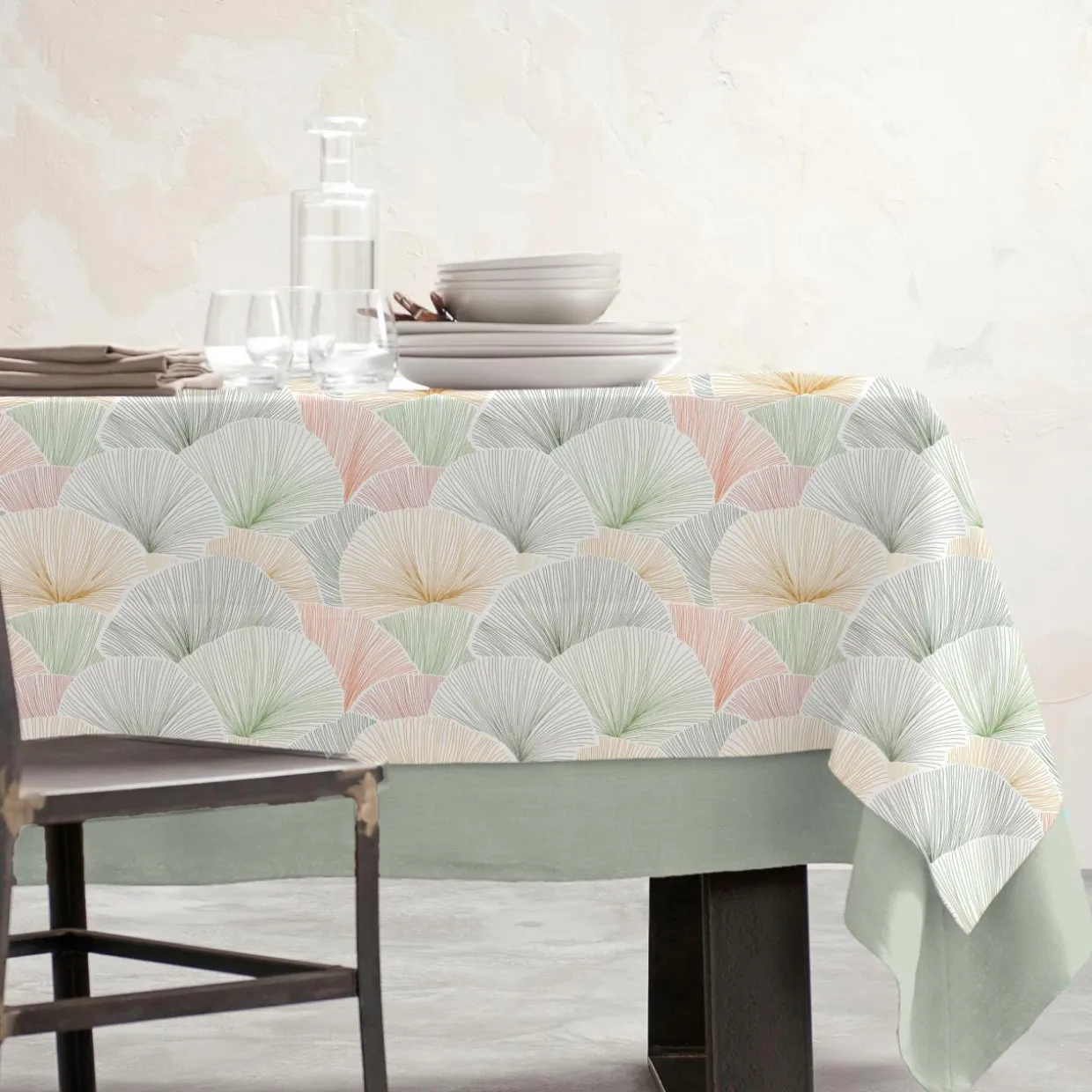 Nappe rectangulaire coton enduit (150 x 250 cm) Boston Multicolore